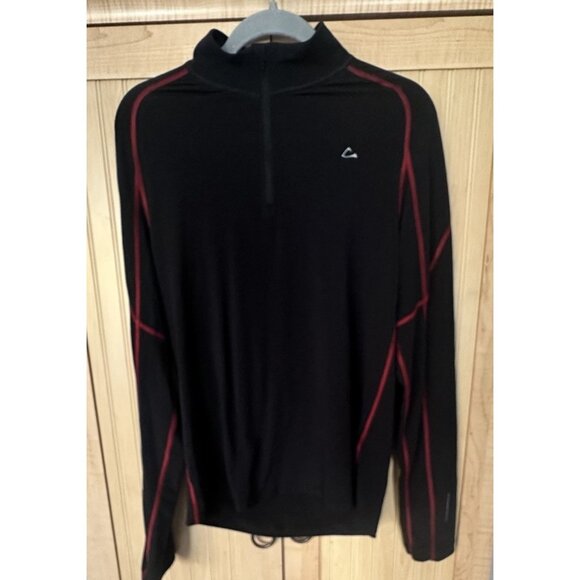PARADOX Merino Women Small Black 1/4 Zip Dri Release Fresh Guard Thumbholes - Picture 1 of 4